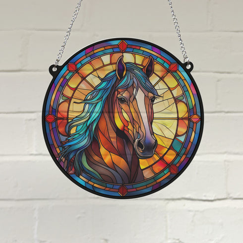 Horse Stained Glass Effect Suncatcher